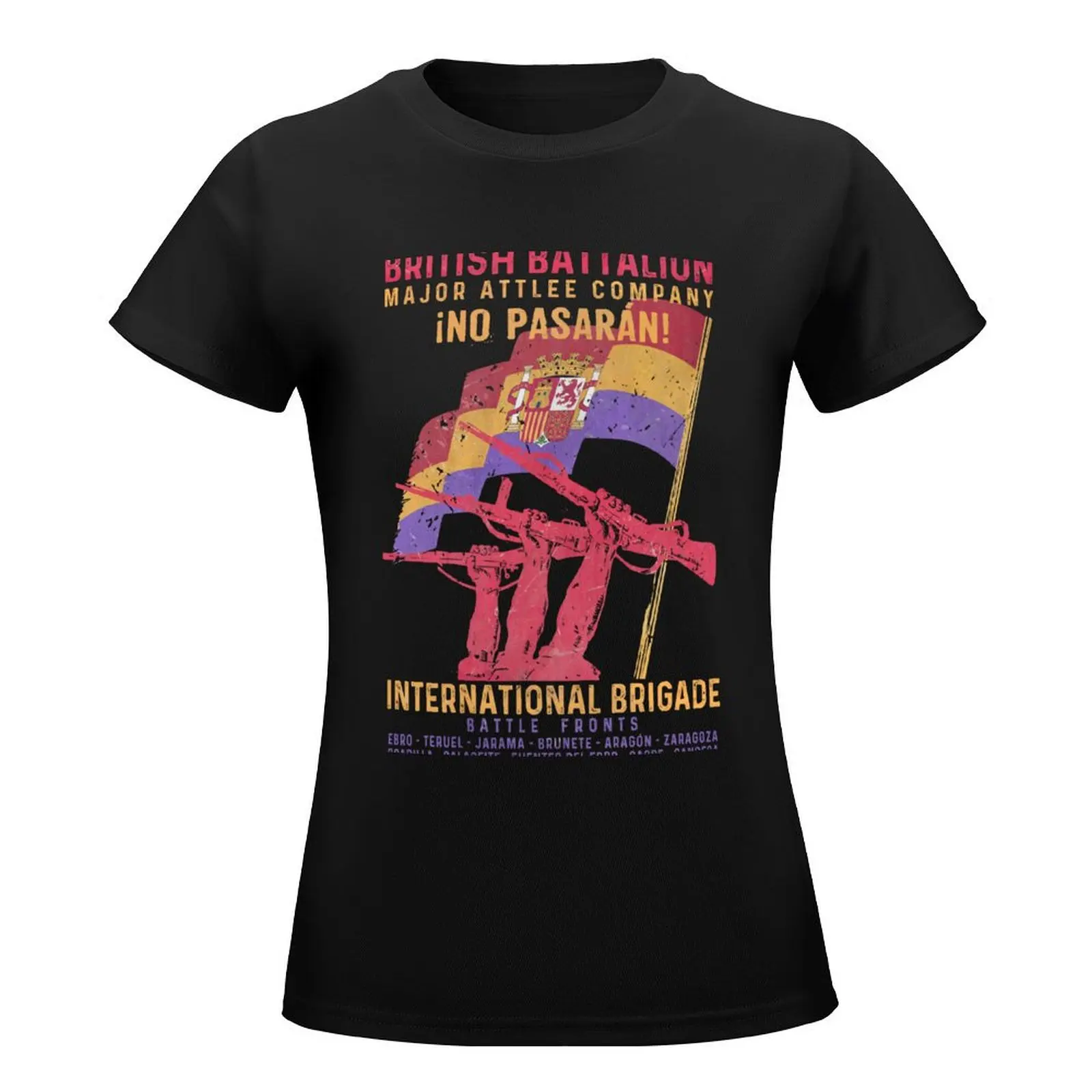 British Battalion - No Pasaran V02 T-Shirt summer top tops summer clothes for Women