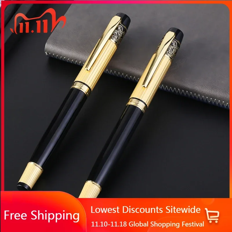 

GUOYI Heavy Metal Feel Ballpoint Black/blue 0.5mm Nib Men's Women's Business High-end Office Gel Pens Birthday Present Writing