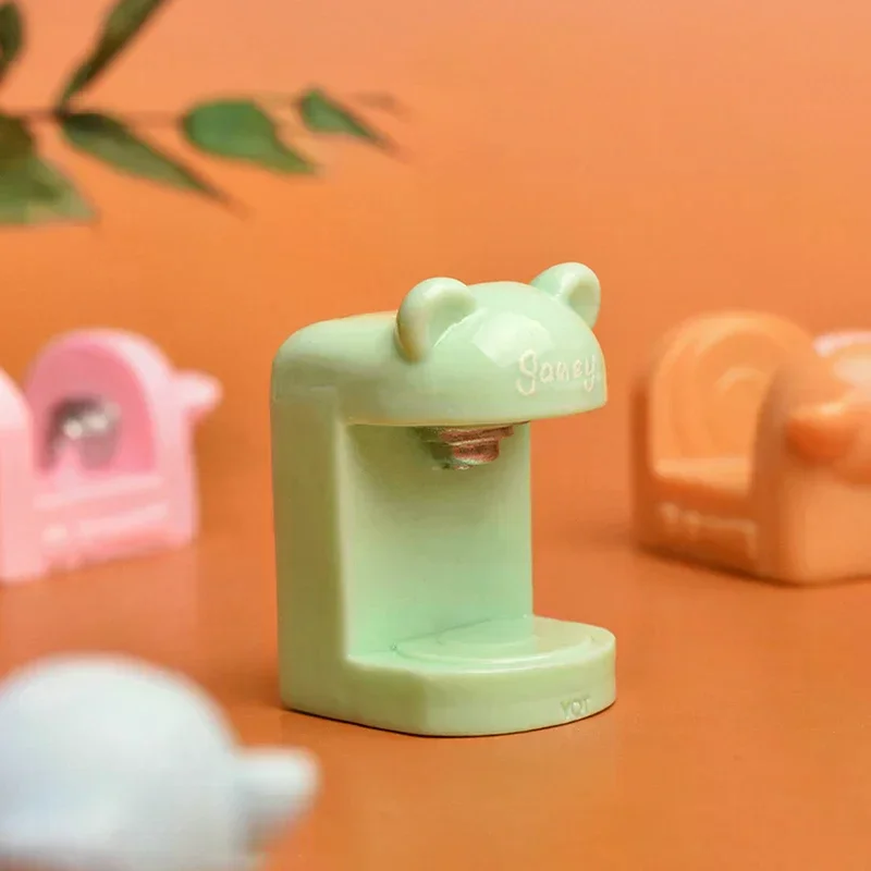 4 set di tazze per orsetto in miniatura per casa delle bambole, macchina da caffè, elettrodomestici, decorazione, accessori per casa delle bambole giocattolo