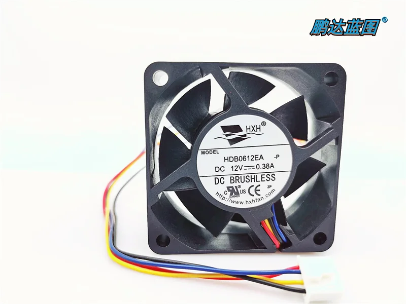 New HDB0612EA dual ball 12V0.38A speed alarm function 6025 server 6CM cooling fan60*60*25MM