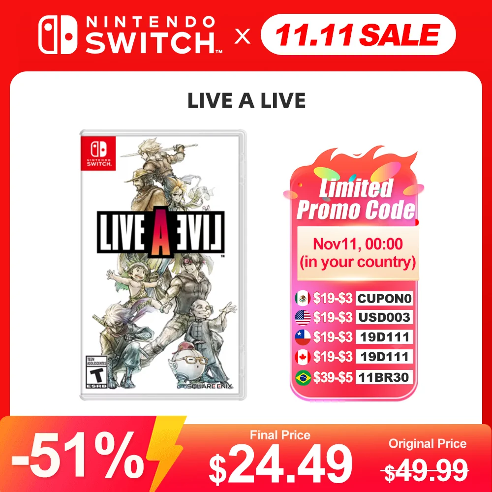 Live A Live Nintendo Switch Game Deals 100% Original Physical Game Card RPG Genre Support 1 Player for Nintendo Switch OLED Lite