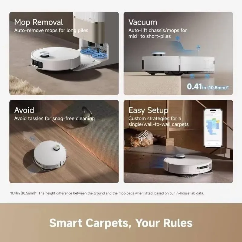 for DREAME D30 Ultra Robot Vacuum Cleaner Automatic Charging Double Anti-collision Protection 3-in-1 Sweeper Household