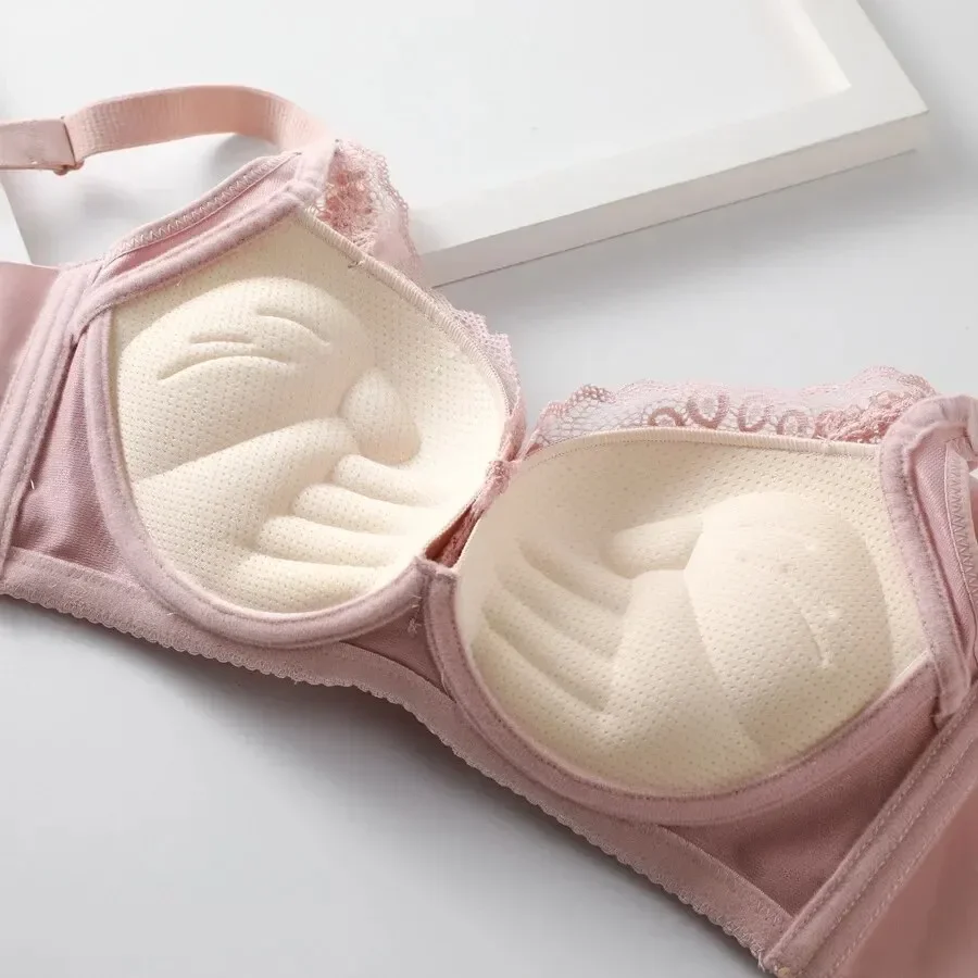 8cm Thickened Non-empty Cup Underwear Small Chest Gather Anti-sagging Hand-cup Bra Adjustable Bra Women