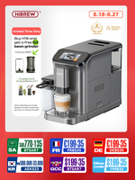 HiBREW Fully Automatic Espresso Machine Cappuccino Milk System 6 Coffee Varieties Intuitive Touch Display With Grinder H16