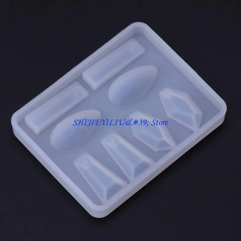 e21f幾何学的図イヤリングペンダント樹脂カビイヤドロップシリコーンカビdiyシリコン樹脂装飾初心者ツール