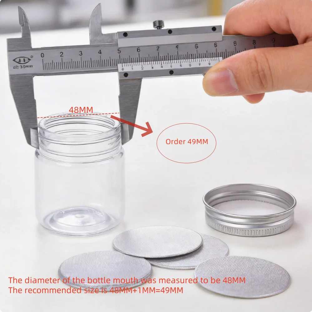 Universal Sealing Aluminum Foil With Mesh Glass Bottle Inner Lining Sealing Customized Size 20-130 Millimeters To Prevent Leakag