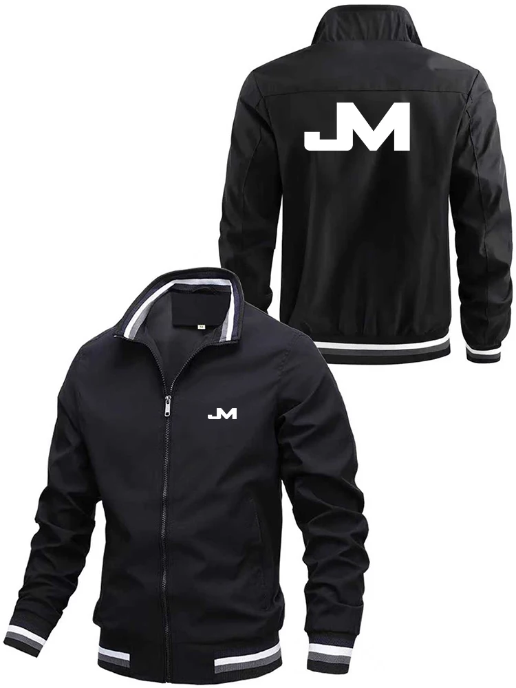 

Мужская повседневная и модная куртка с принтом, кардиган на молнии, весенне-осенний лацкан с длинными рукавами, свободный и спортивный стиль.