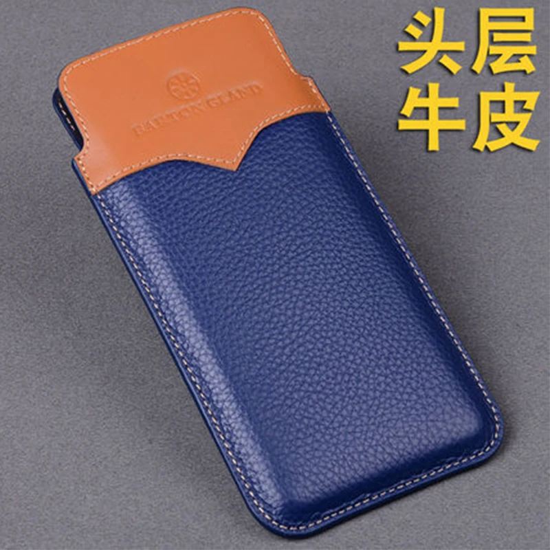 Genuine Leather Pouch for iPhone 14 Fashion Cow Leather Phone Case Cover for iPhone 14promax Funda Skin for iPhone 14pro Bag