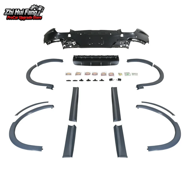 

Подходит для 24-UP Cayenne 9Y0.2, обновленная универсальная задняя губа SD в сборе + колесная арка SD + дверная панель SD