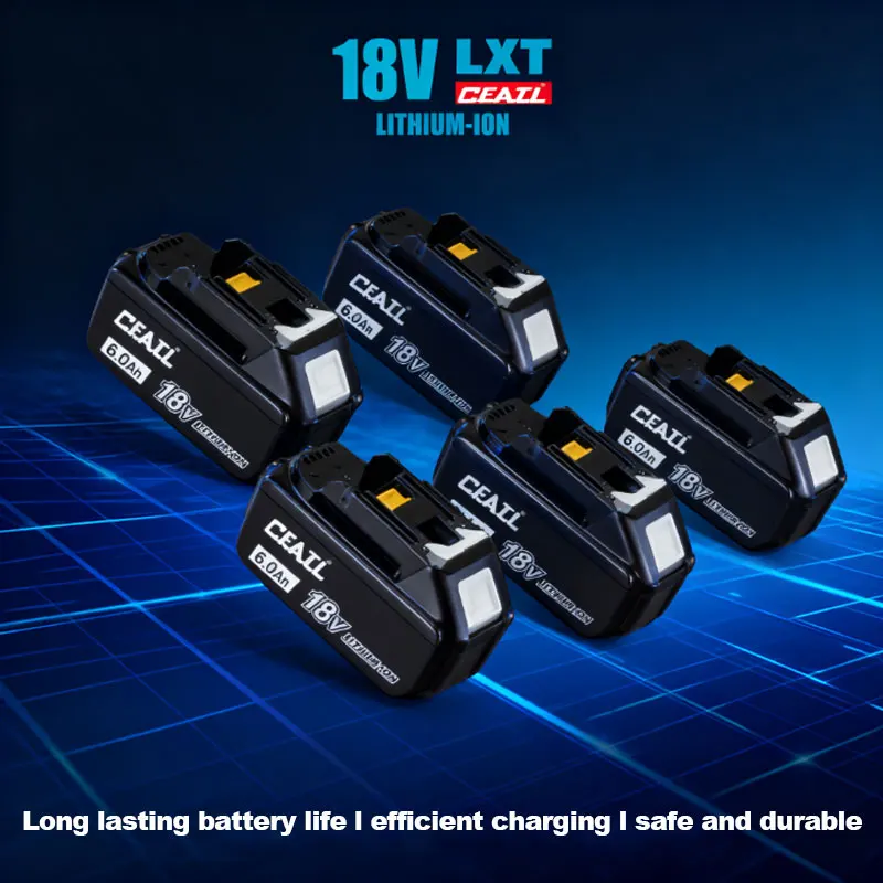 

6.0AhRechargeable Power Tool for makita 18v Battery 100% for makita 18v battery 6.0Ah Replaceable LED Lithium-ion BL1860