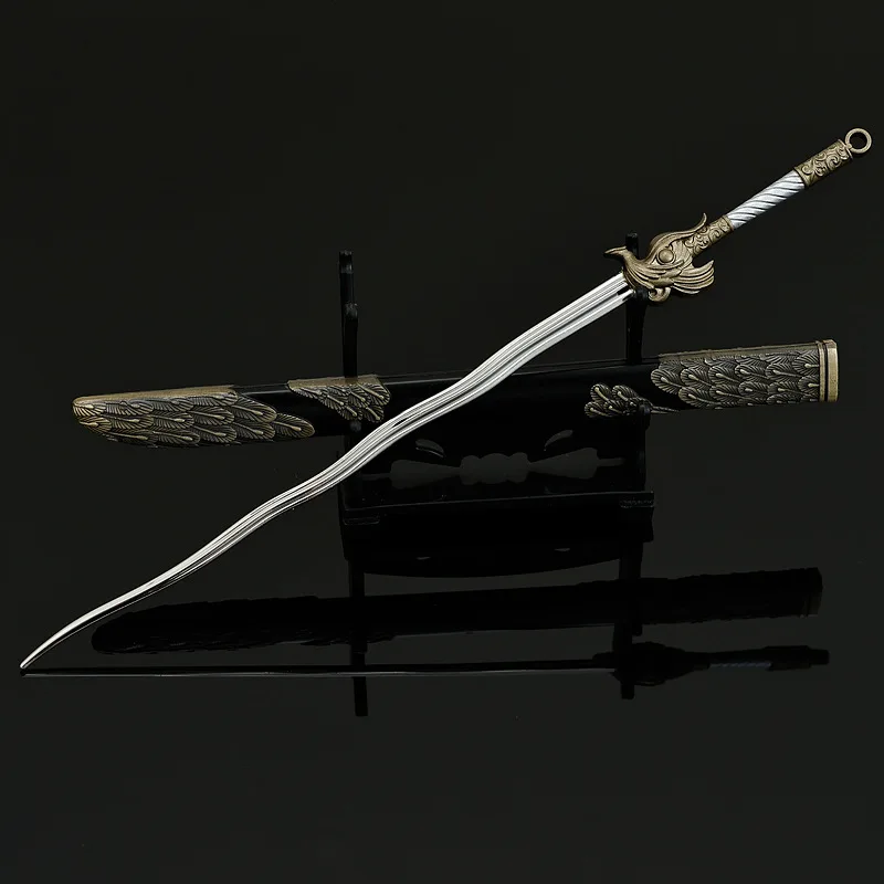 22cm armas frias antigas modelo taixu espada com bainha jogo periférico artesanato brinquedo faca mesa ornamento colecionável presente do menino