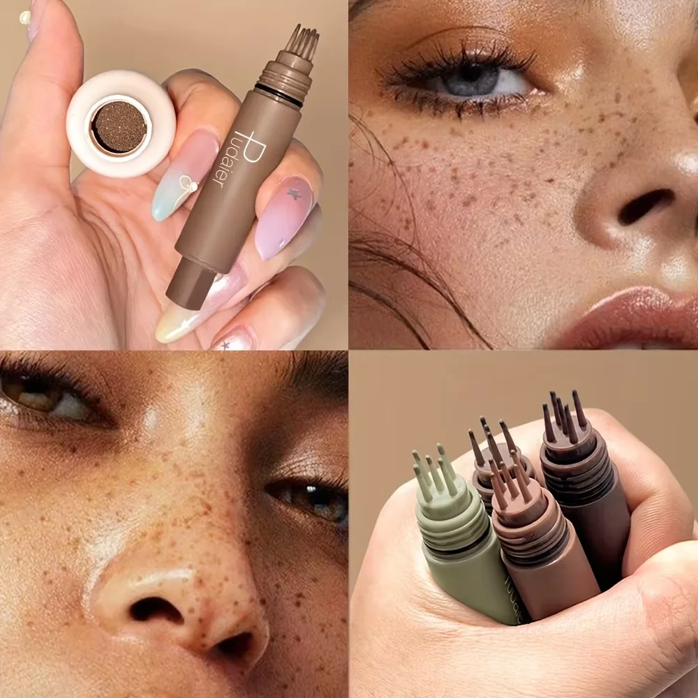Fake Freckles Waterproof Stamp Pen Stamp Design, Irregular Pattern 12H Waterproof Smudge proof Sheer Buildable Liquid Tint