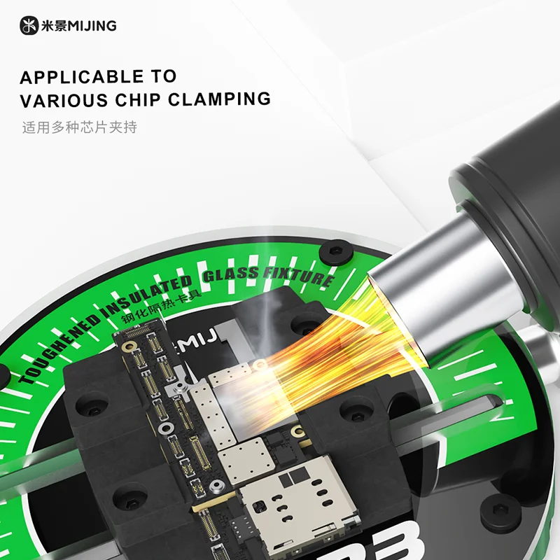 MIJING GK23 Toughened Insulated Glass Fixture for Phone PCB Motherboard Chip Clamping High Temperature Repair Tools