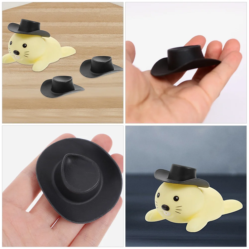 20 pezzi mini cappello da cowboy cappelli fai da te in miniatura piccolo giocattolo decorazioni per feste piccolo plastica per bambole