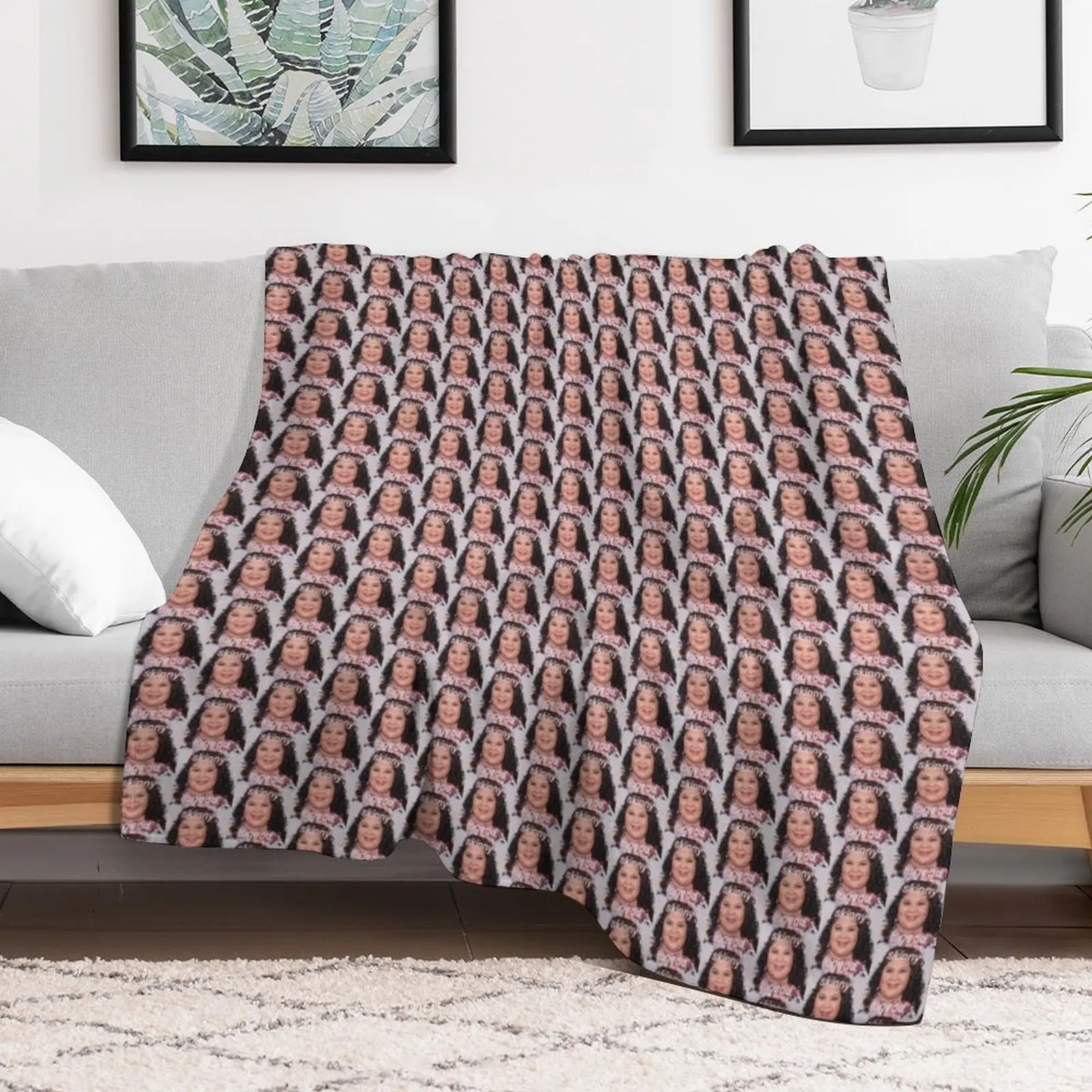 raini rodriguez - stan twitter meme Throw Blanket Cute Plaid Furry Decorative Throw Blankets