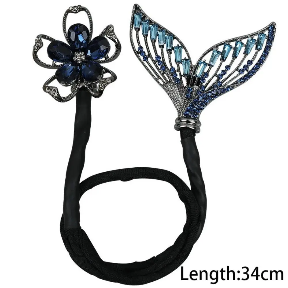 Hair Accessories Rhinestone Flower Hair Clip Gift Whale Tail Hair Styling Tool Hair Bun Maker Hair Twist Maker Girl