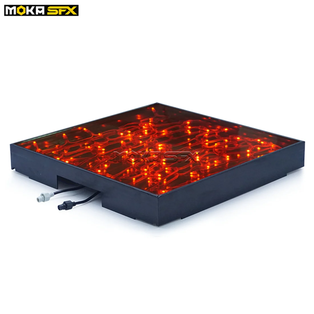 MOKA SFX RGB Starry Dance Floor 3D Stage LED Floor 50X50cm Waterproof Disco Wedding Tempared Glass Mirror Dance Floor Panel