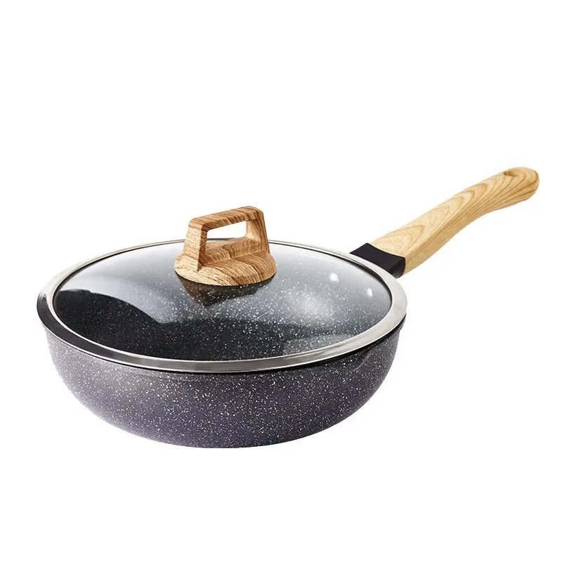 

Best Selling Modern Non-Stick Cooking Frying Granite Pans Set Maifan Stone Coating Iron Material Gas Home Cooking Essential