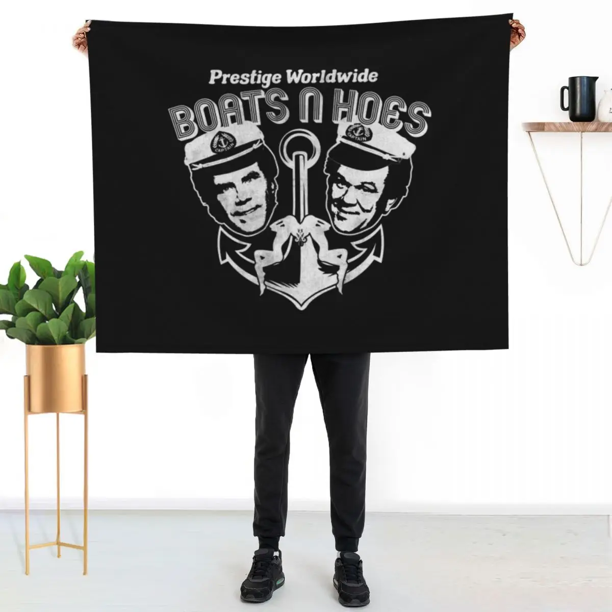 Step Brothers T-ShirtBoats N Hoes Step Brothers Throw Blanket Bed Fashionable Comforter Luxury Blankets