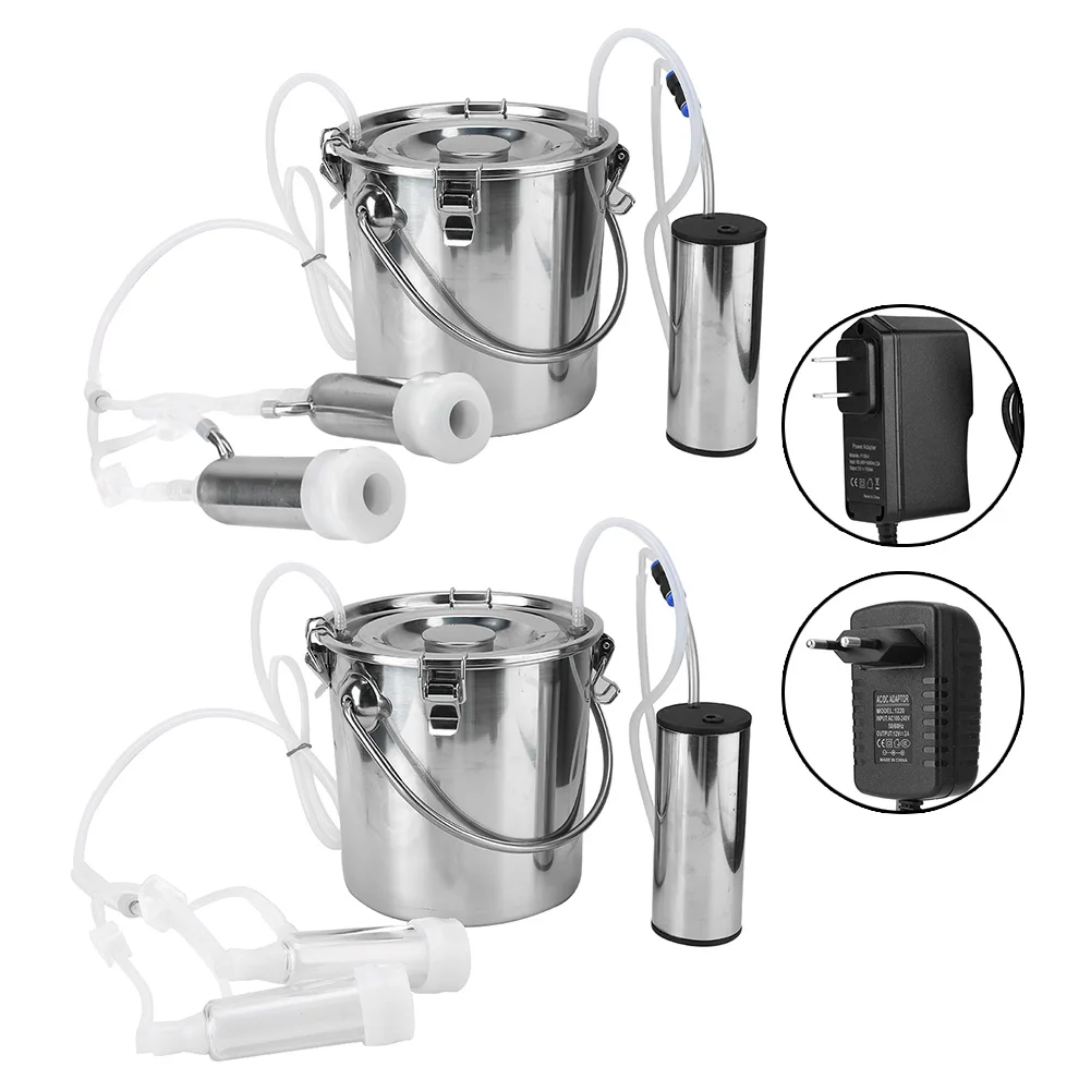 5L Household Electric Goat Cow Milking Machine With Direct Suction Pump Electric Milking Machine Direct Suction Pump Milking Kit