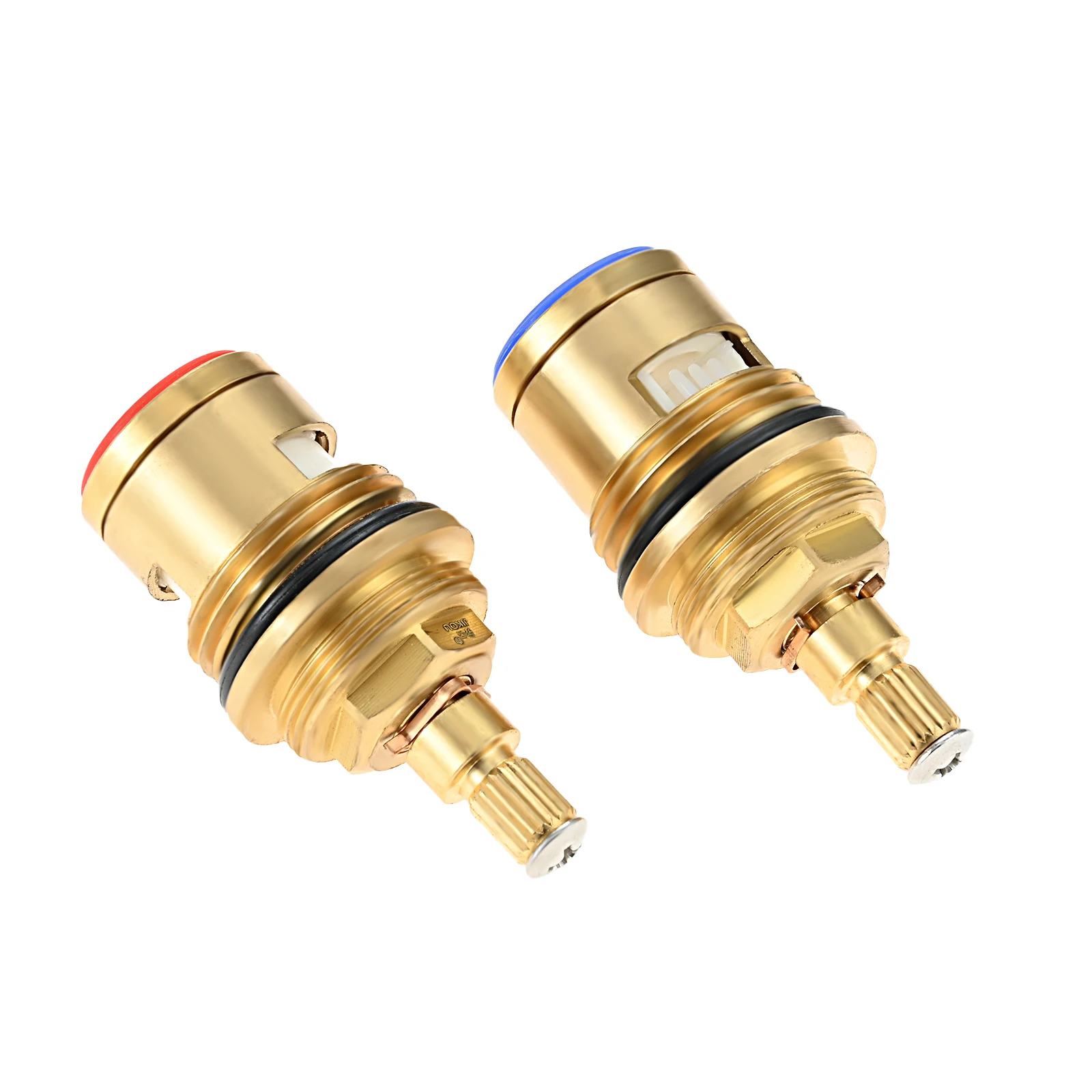 2Pcs Durable 3/4 Ceramic Cartridges Compatible With Grohe 45882000 45883000 Precise Adjustment Water Temperature Flow Strength