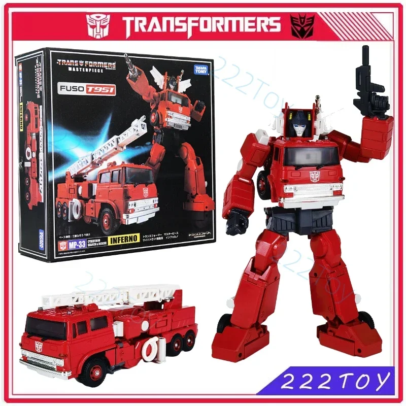 

In Stock Transformers Toy Masterpiece MP-33 KO Edition Classic Inferno Action Figure Robot Toy Anime Figures Collectible Hobbies