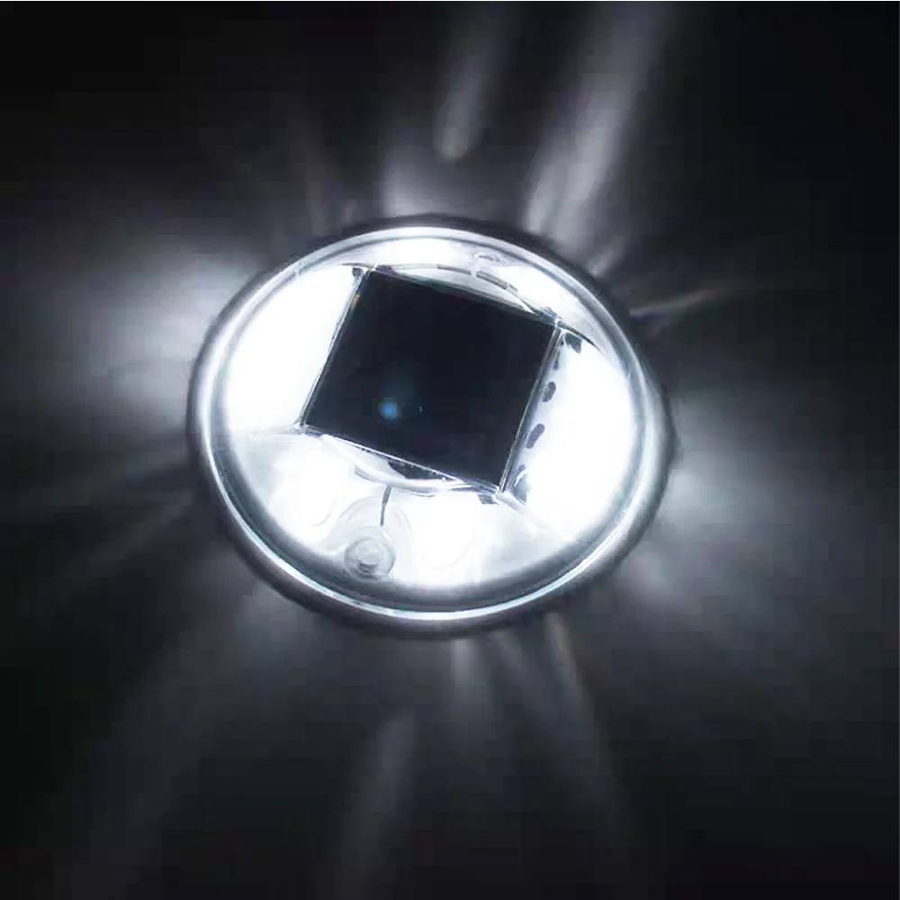 Hemispherical Solar Pavement Light - High-Visibility Green Oval LED Marker for Road/Traffic Safety