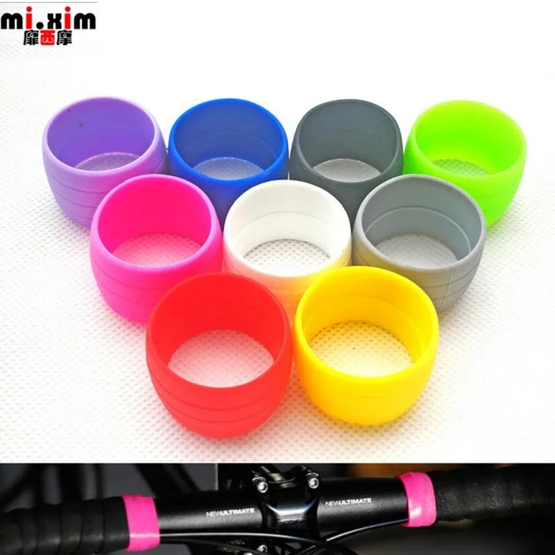 1 Pair Bike Silicone Plug Rubber Anti-Skip Road Bike Plugs For Bar Tape Waterproof Wear Resistant Oudoor Strap Silicone Ring