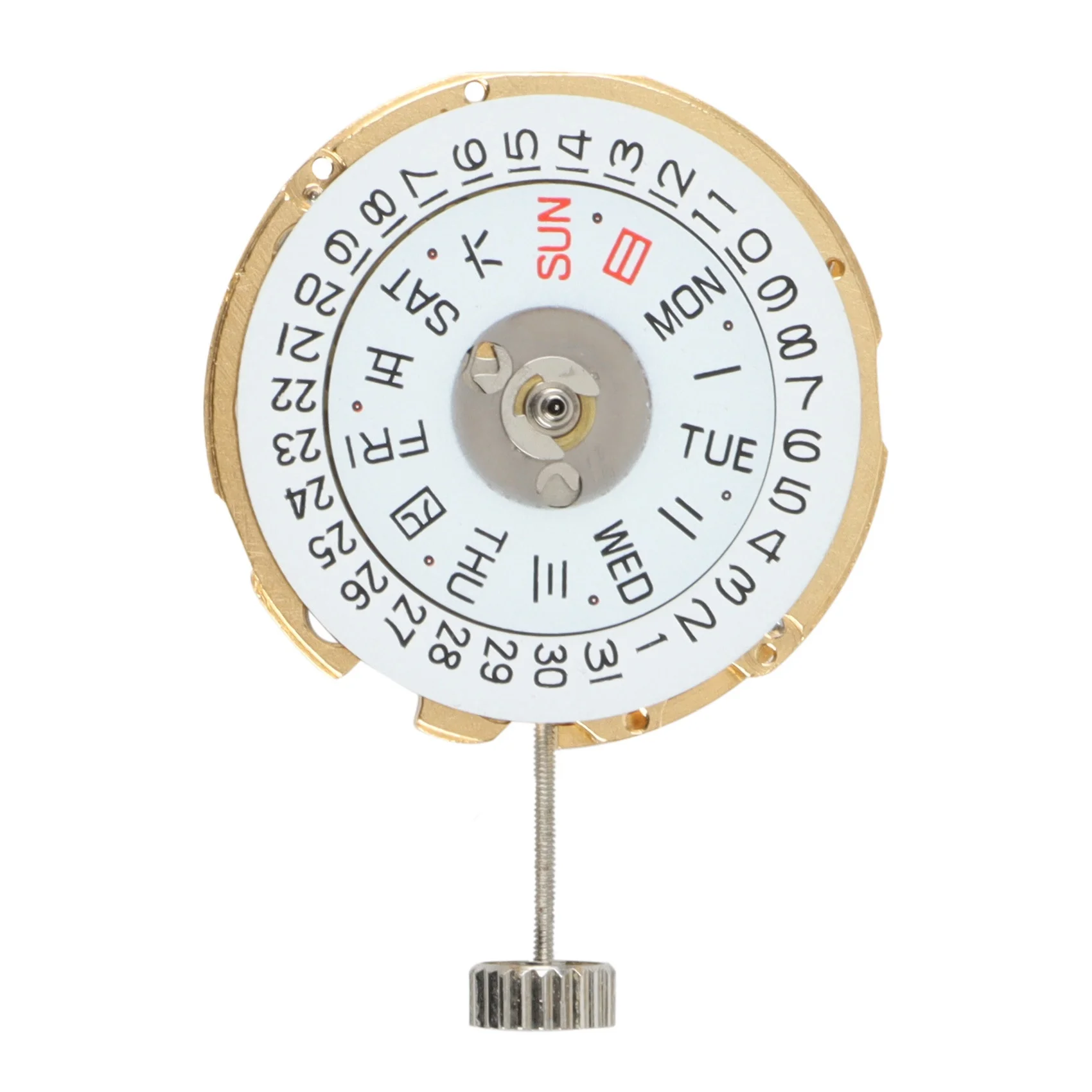 [В наличии] Механизм часов NH36 Автоматический механизм часов Золото/Белый Дата День Колесо Замена наручных часов для механизма NH36