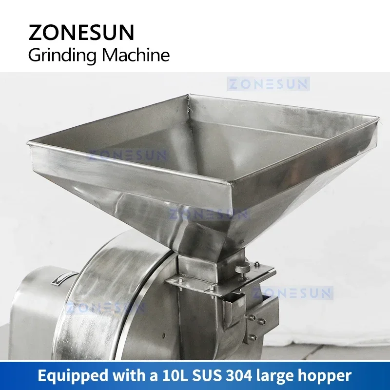 ZONESUN Chili Powder Grinder Ultra Fine Powder Grinding Machine Chili Mirchi Making Equipment ZS-PGM320