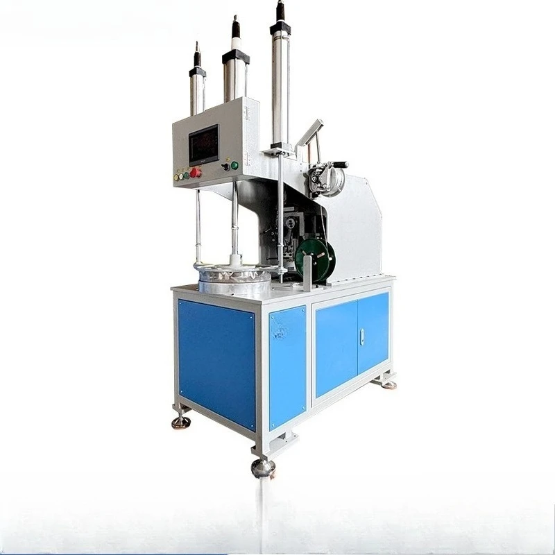 Single station three-axis circular palpable leather machine soft bag equipment nailing machine