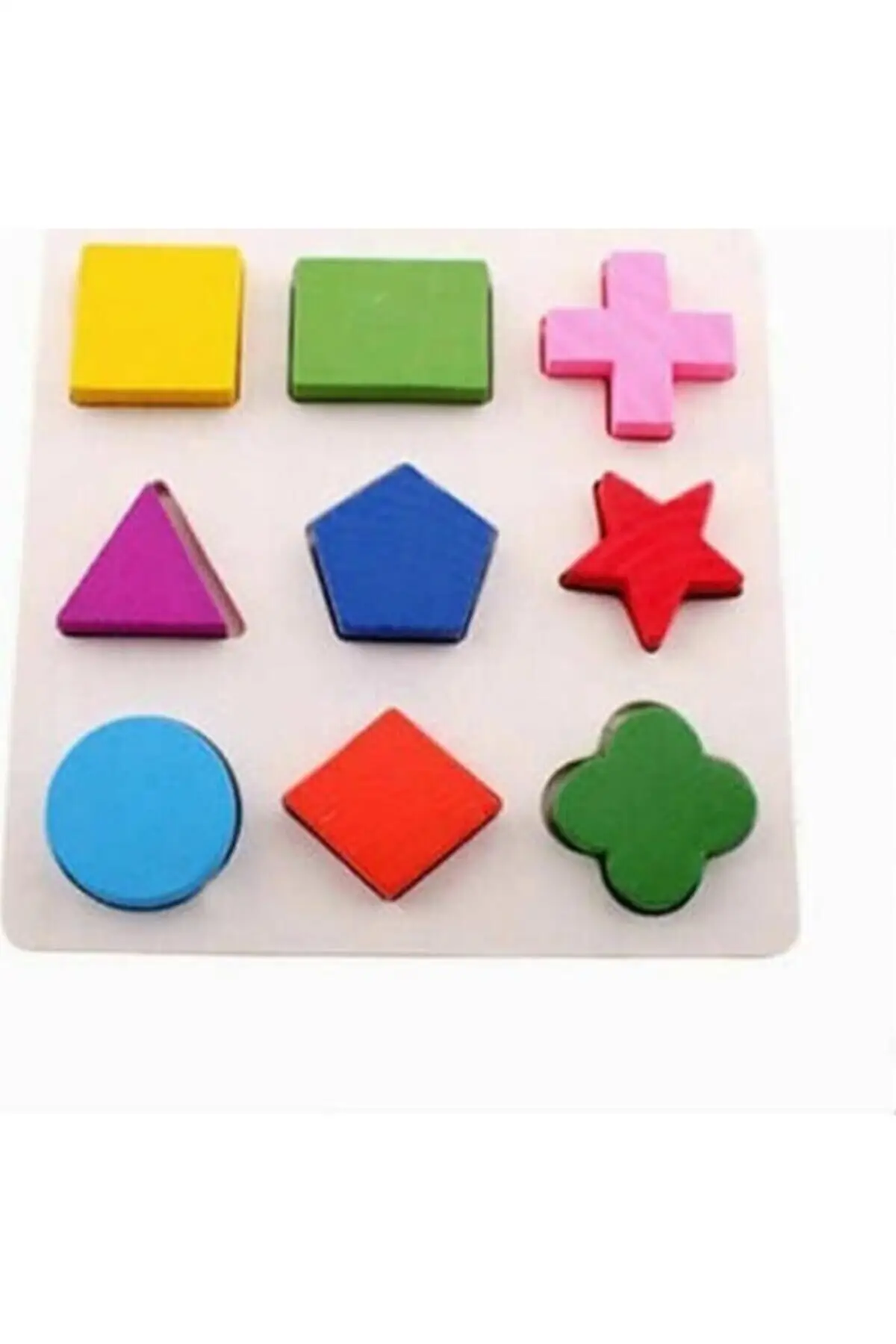 Find Wooden Educational Geometric Colored Shapes Plug Square+tower Set of 2