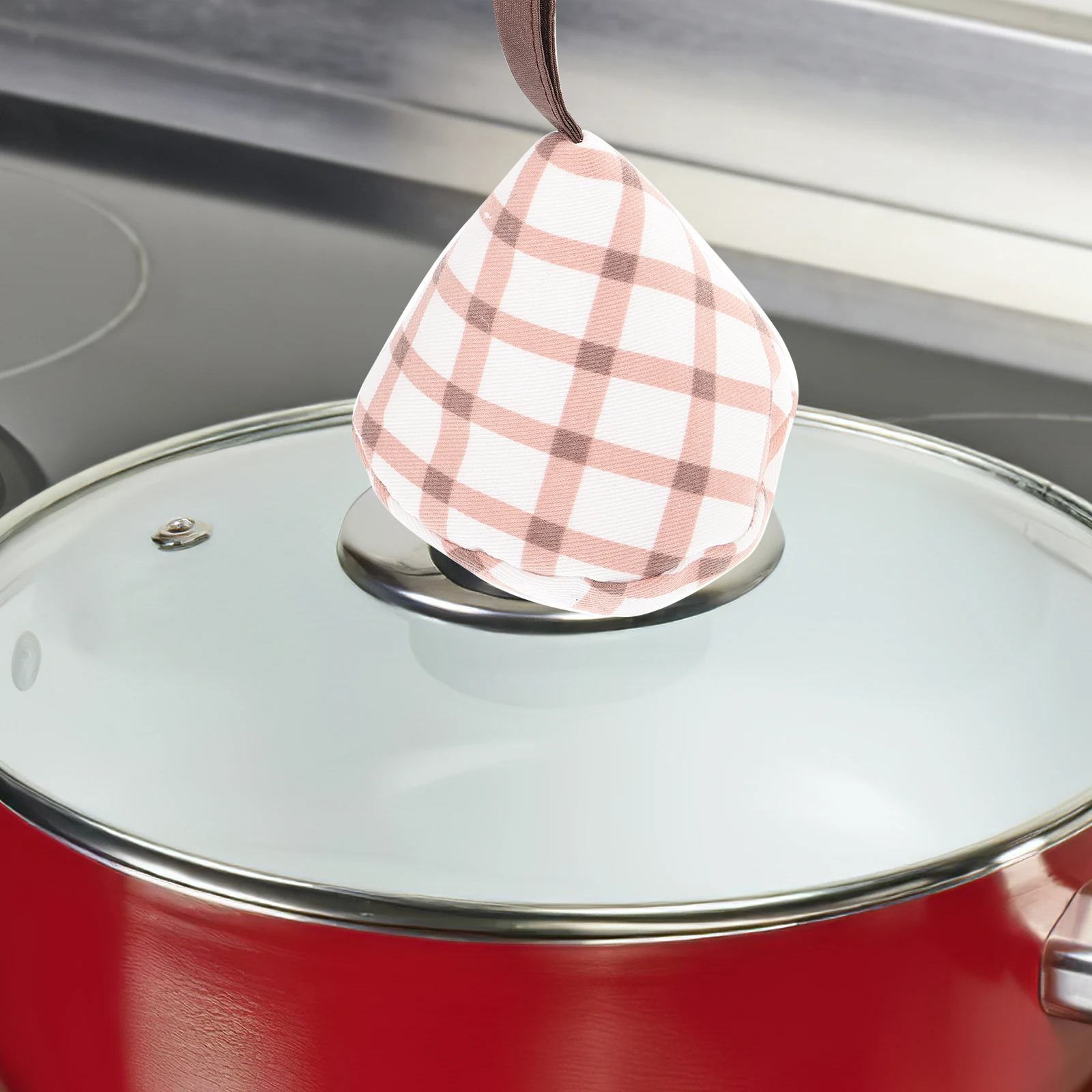 

2Pcs Pot Lid Handle Cover Heat Insulated Non Slip Pot Knob Sleeve Protective Cover Kitchen Gadget Heat-Insulated Sleeves