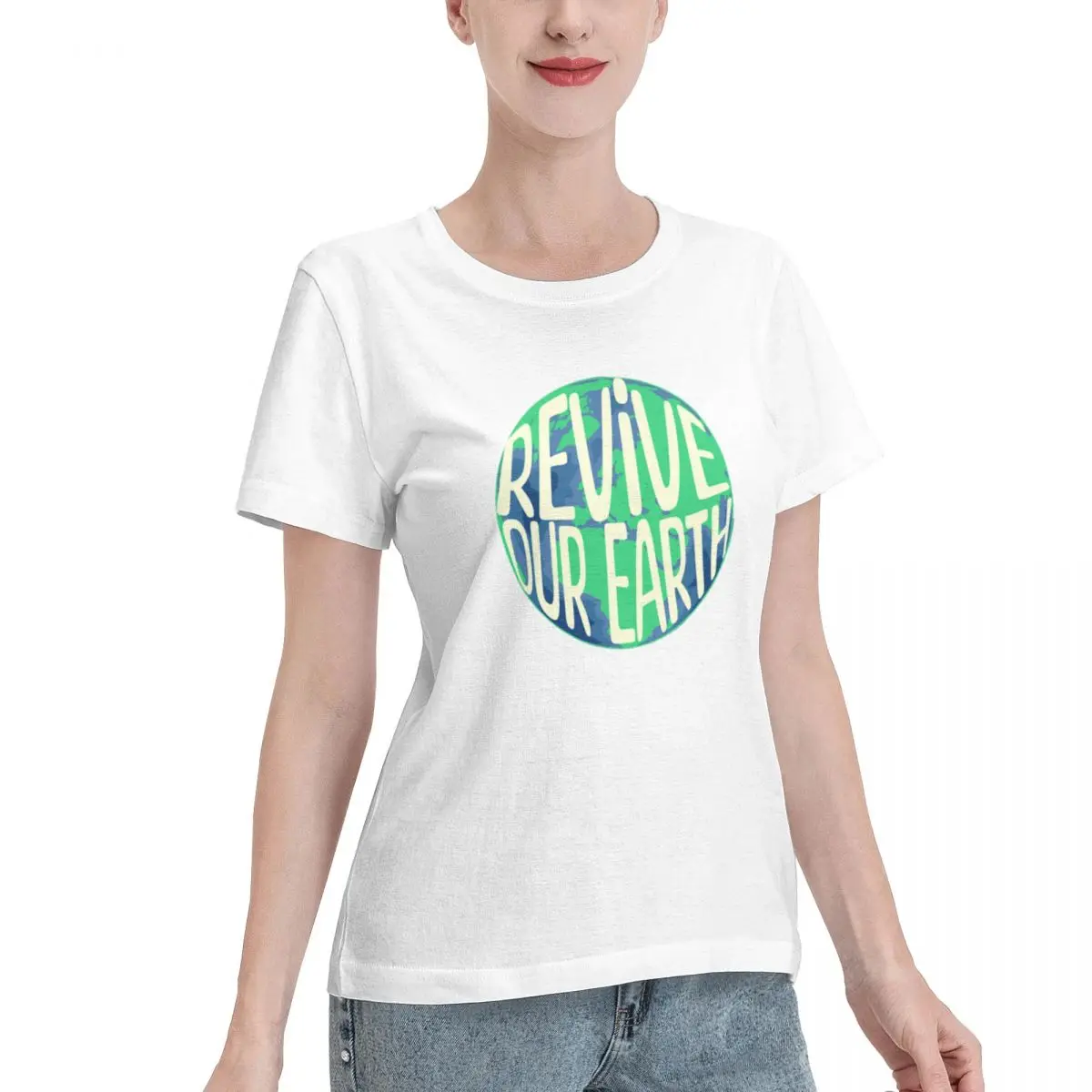 Fast Shipping Revive Our Earth Climate Women's T-shirt Party Regular Fit Tee
