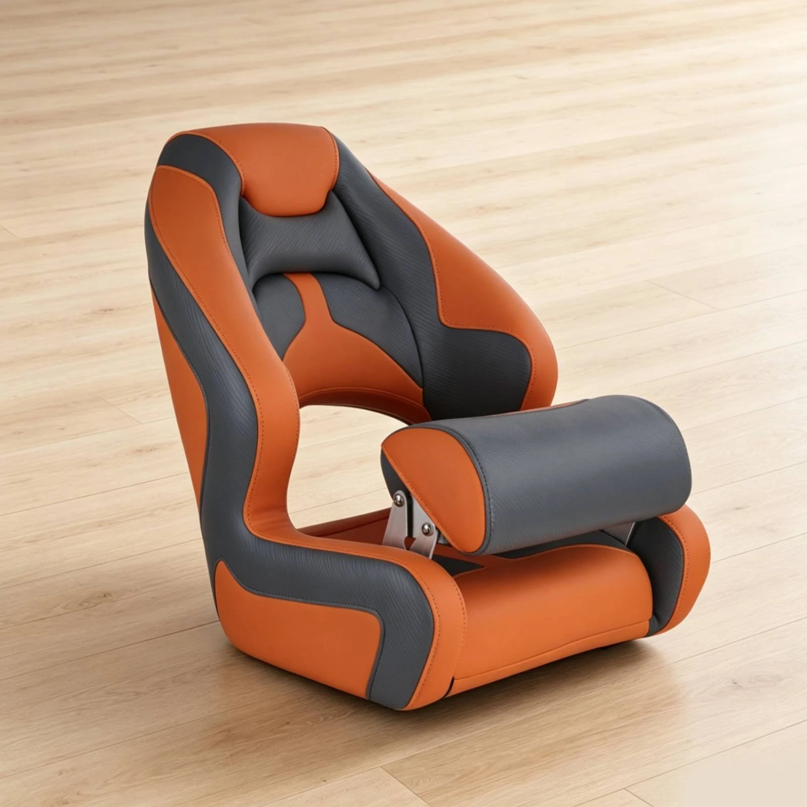 Marine Seat with Cutout Long-Lasting Boat Seat with Aluminum Hinges Heavy Duty Easy-Maintenance for Captains, Boats