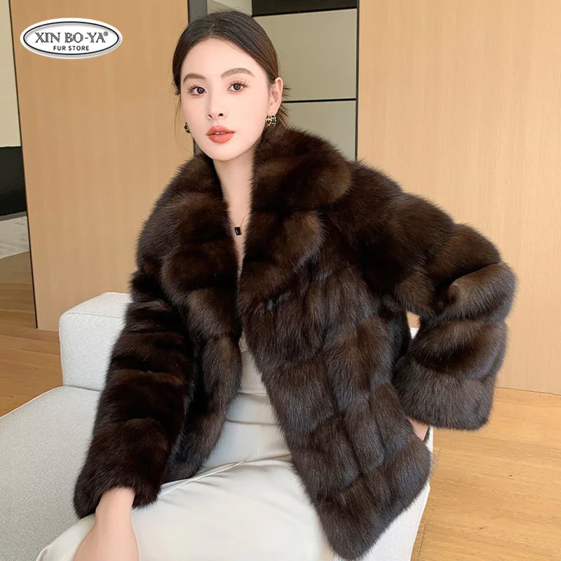 

Women's Luxury Winter Fashion Faux Fur Coat Brown Fur Coat Women Thick Warm Outerwears Furs Women Fluffy Faux Fur Jacket Female