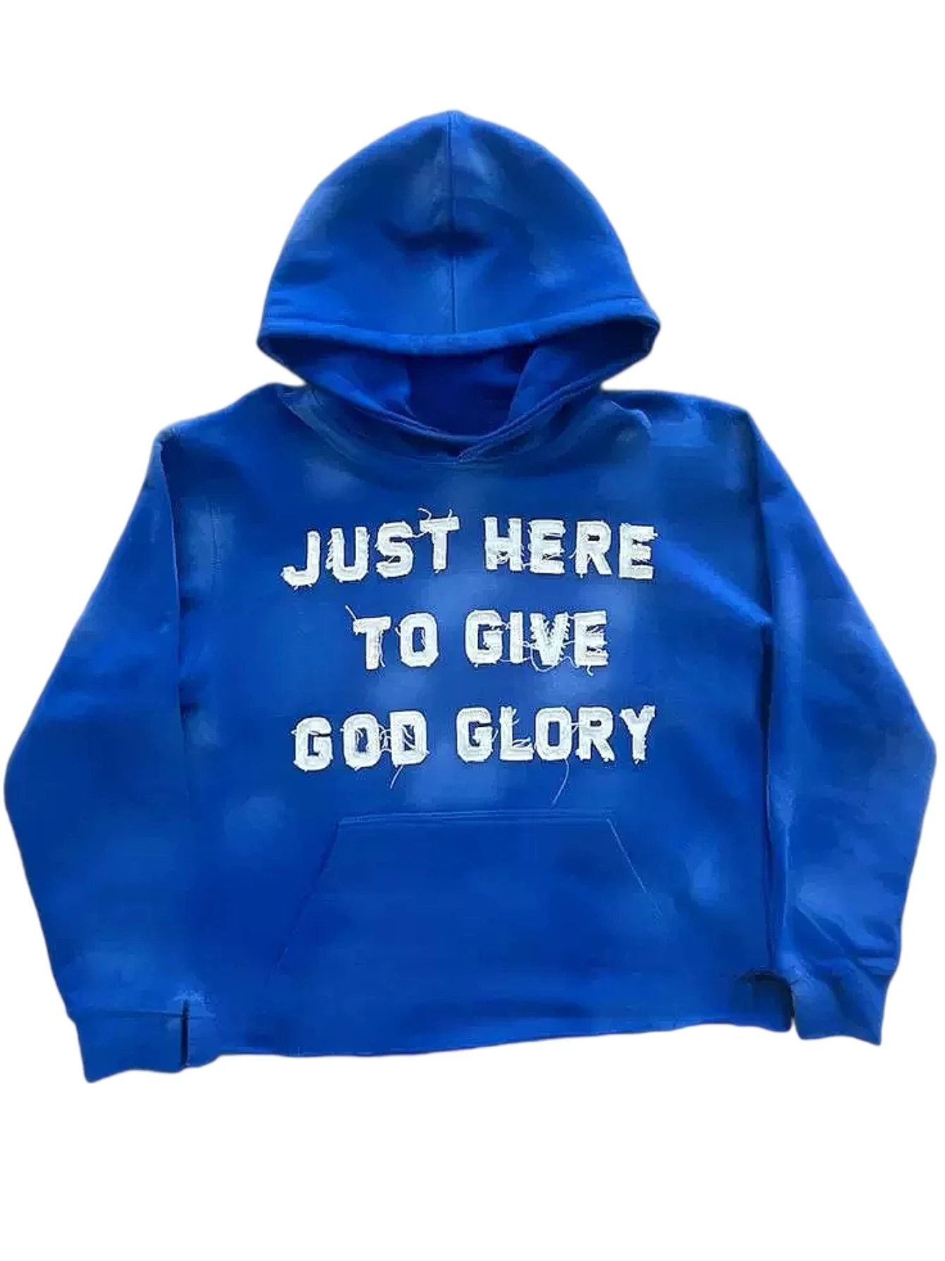 سترة بغطاء للرأس زرقاء للرجال سترة خريفية كبيرة الحجم مطرزة بحروف فقط هنا لإعطاء GOD GLORY Street الهيب هوب للجنسين #5