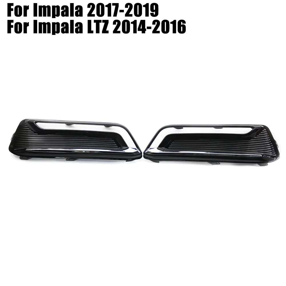 

Replace Your Old Fog Light Lamp Bezel with Black & Chrome LH RH Kit Pair for New Front Driving Fog Light Lamp Bezel