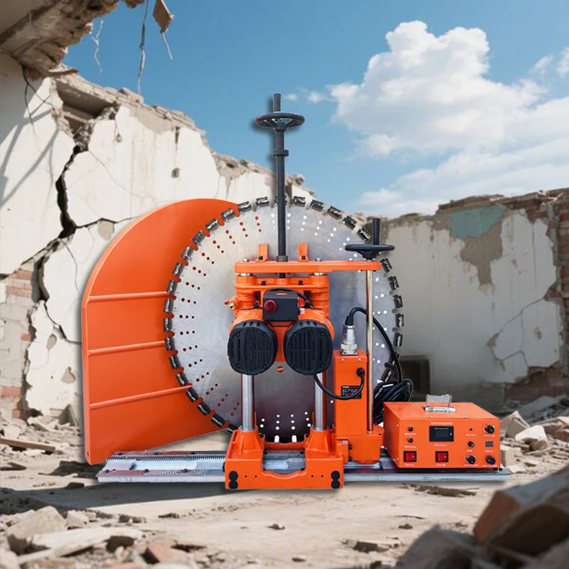 Tagliatrice semiautomatica per pareti in cemento con scanalatura per scanalature per binari a prestazioni ottimane a doppio motore