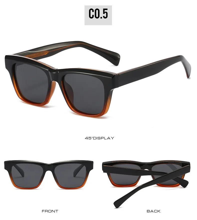Marke Polarisierte Sonnenbrille Frauen Unisex Männer Solide Cp Edelstahl Kern Bein UV400 Quadrat Sonnenbrille Für Fahren Casual – Detail 11