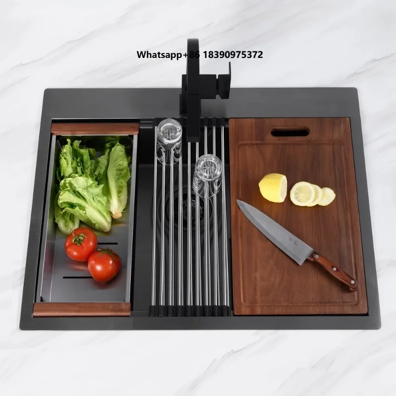 Best Sale CUPC 304 Stainless Steel Handmade 27 Inch Kitchen Sink with Draining Board