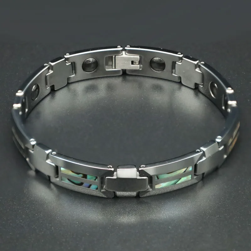 

Простой мужской браслет из вольфрамовой стали с керамическим эпоксидным покрытием, инкрустированный деревянным корпусом, с тонко полированной поверхностью, для внешнеторговых выставок