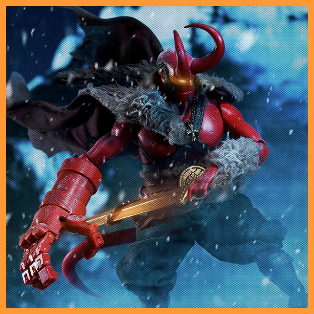 【Only Clothes Set】1/12 Scale Hellboy Vintage Set Fur Cloak Waist Band Cloth Pants for 7in Action Figure Body Model Toys DIY