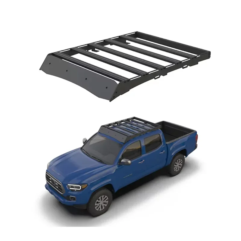 New For toyota tacoma 05-23 Roof Rack Factory Direct Auto Parts Steel Aluminum Flat Roof Rack Platform Car Luggage Rack Off-road