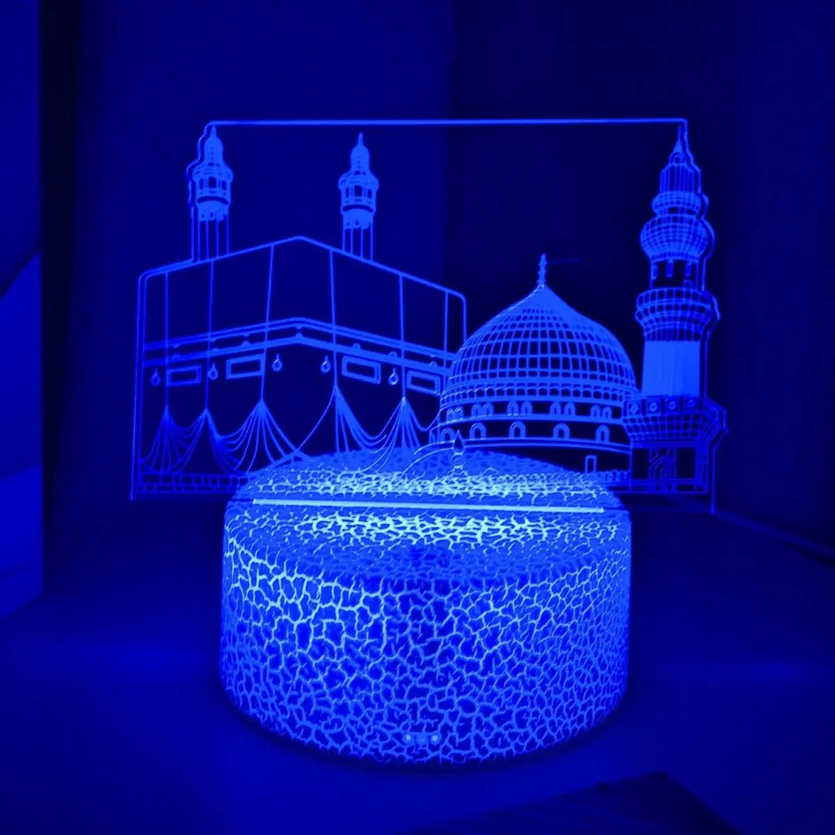 USB اللمس سبعة ألوان التدرج القلعة 3D ضوء الليل، سطح المكتب، ضوء الديكور جو غرفة النوم، ضوء الديكور الغرفة #4