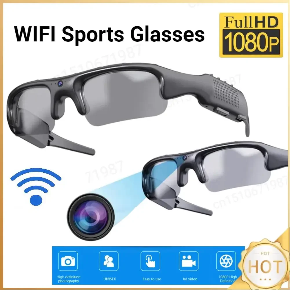 

Очки для умной камеры, солнцезащитные очки для видео, Wi-Fi 1080P HD, очки для записи видео, очки для автомобиля, езды на велосипеде, вождения, пешего туризма, рыбалки