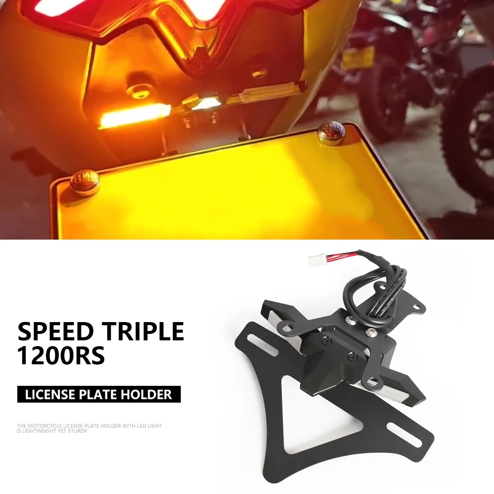 

New For Speed Triple 1200 RS 1200RS Motorcycle Accessories Tail Tidy License Plate Holder Fender Eliminator 2021 2022 2023 2024