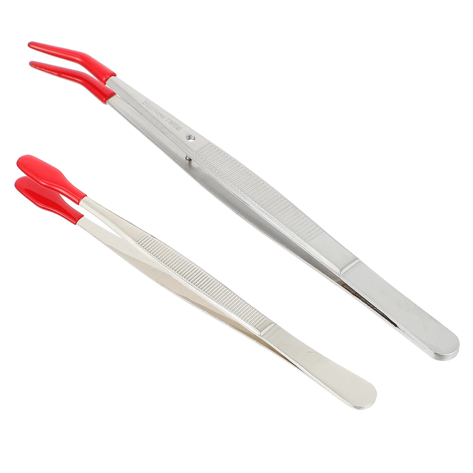 

2Pcs Premium Stainless Steel Tweezers Strong Rust Resistant Material for Fine Handling Tasks Home Workshop Laboratory Wide Tip