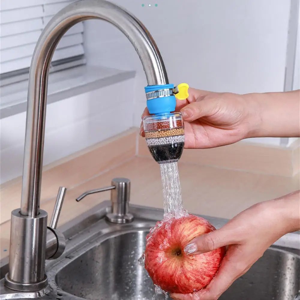 1/2PCS Faucet Water Filter Purifier Kitchen Faucet Filtration Activated Carbon Removes Heavy Metal Thinner Water Softener