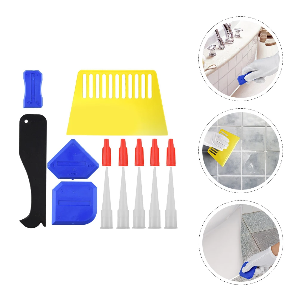 

15pcs Sewing Tool Kit Premium Plastic Durable Edge Corner Joint Filler Smooth Surface Caulking Sealant Remover Grout Scraper